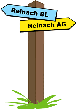 Wegweiser: Reinach BL oder Reinach AG